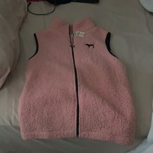 Victoria Secret pink fleece vest